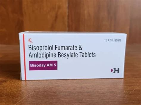 Bisoprolol Fumarate And Amlodipine Besylate Tablets, 5 mg at Rs 700/box ...