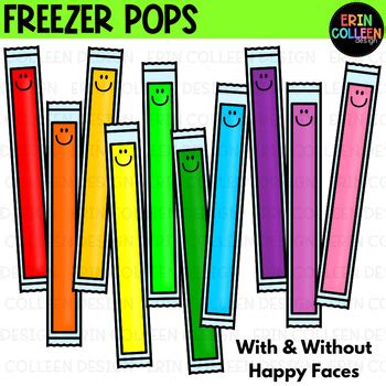 Freezer Pops Clipart FREEBIE - Popsicle Clipart by Erin Colleen Design