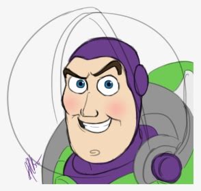 Character 20 - Buzz Lightyear - - Toy Story Buzz Head Drawing, HD Png Download , Transparent Png ...