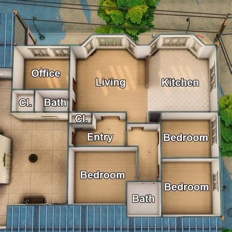 Sims 4 Apartment Floor Plan 🤍 (Gallery ID: lavahcake) : r/Sims4