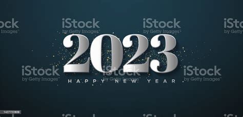 Silver Number 2023 On An Elegant Black Background Stock Illustration - Download Image Now - 2023 ...