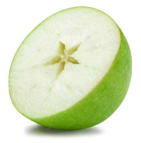 Premium Photo | Green apple slice isolated on white with clipping path