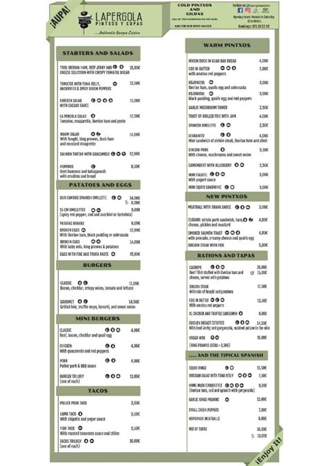 Menu 2024 - La Pergola in Palma de Mallorca | TheFork