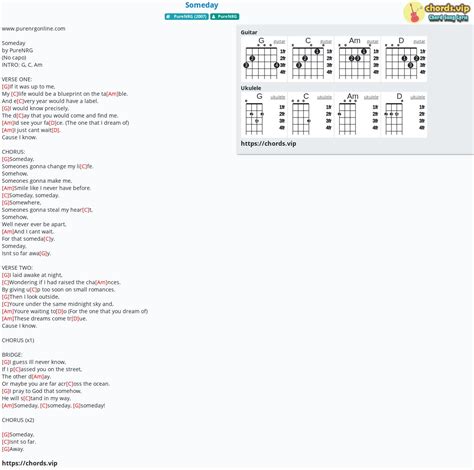 Chord: Someday - tab, song lyric, sheet, guitar, ukulele | chords.vip