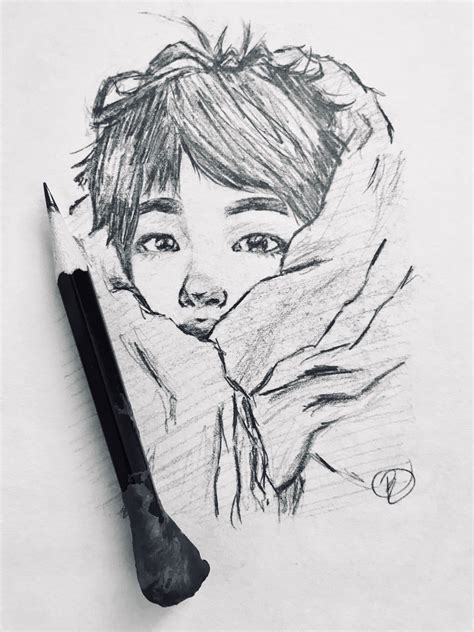 Worldwide cutieeee 🤗♥️♥️ #art #jin #bts #sketch #fanart #btsfanart # ...