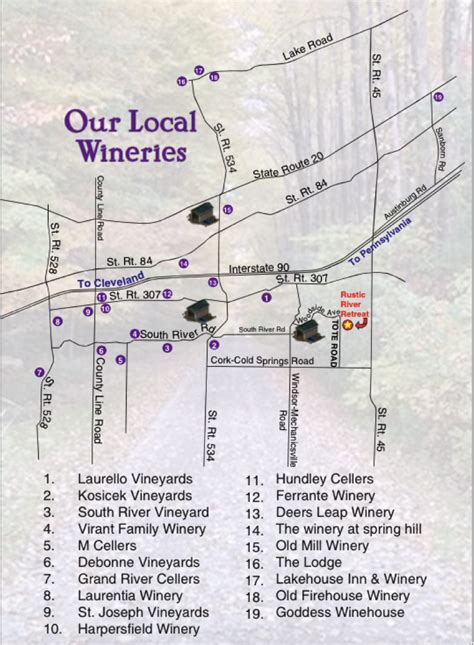 Geneva On The Lake Wineries Map - Cape May County Map