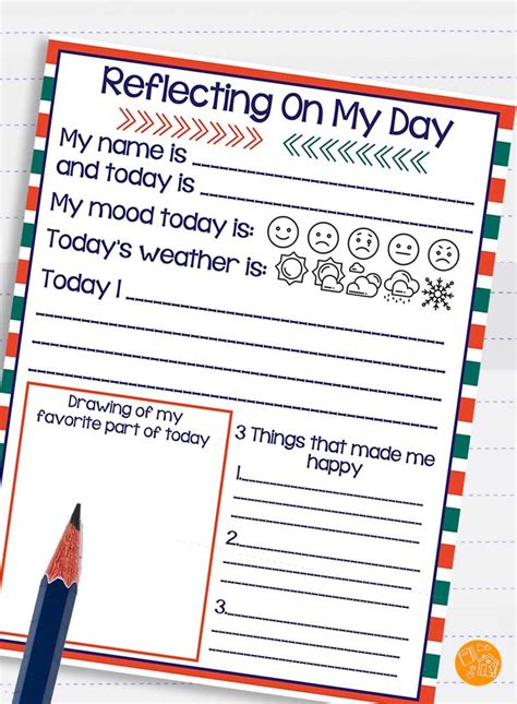 Free Printable Daily Writing Journal for Kids | Printable calendar ...