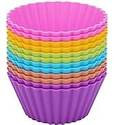 Amazon.com: SAWNZC Silicone Baking Muffin Cups 24 Pack, Reusable Cupcake Liners Cake Molds, BPA ...