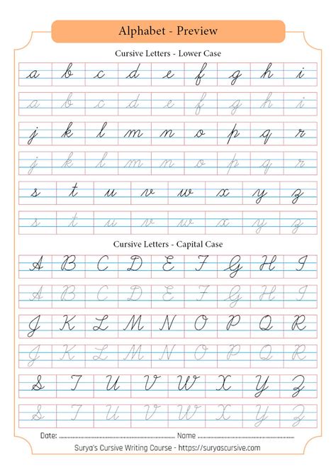 Cursive Alphabet A To Z Pdf – AlphabetWorksheetsFree.com