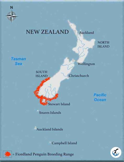 Fiordland range map | Penguins International