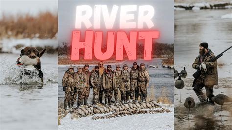 Duck and Goose Hunting- River Hunt (68 BIRDS DOWN!) - YouTube