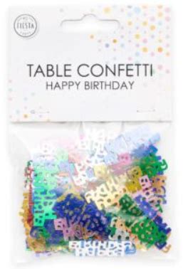 Confetti For Table 14G - Happy Birthday - Assorted Colors - Partituki