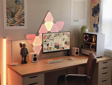 Minimal Aesthetic Gaming Setup & Pink Battlestation | Gaming room setup, Room setup, Game room ...