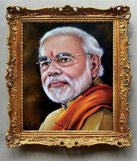 Narendra Modi Portrait Painting by Devi Dayal Dutt - Fine Art America