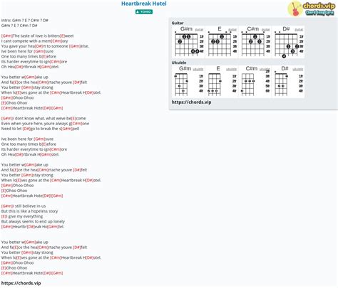 Chord: Heartbreak Hotel - tab, song lyric, sheet, guitar, ukulele | chords.vip