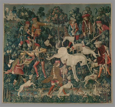 The Unicorn Defends Himself (from the Unicorn Tapestries) | French ...