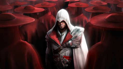 Wallpaper : red, Assassin's Creed, Assassin's Creed 2, Ezio Auditore da Firenze, Assassin's ...