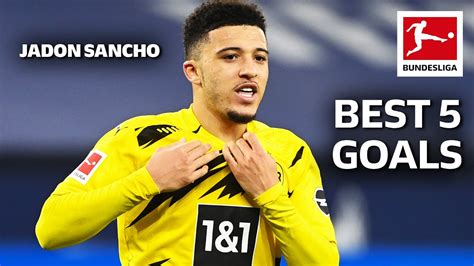 Jadon Sancho • Best 5 Goals - YouTube