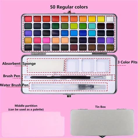 Watercolor Paint Set Watercolor Paints 100 Colors Painting - Temu