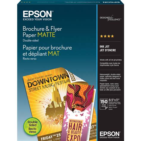 Epson Brochure/Flyer Paper Matte for Ink Jet 8.5 x S042384 B&H