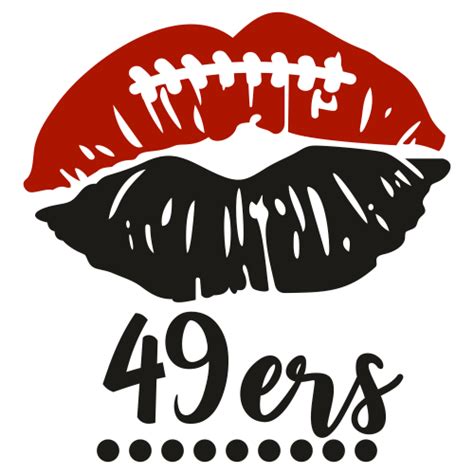 San Francisco 49ers Lips SVG | 49ers Lips vector File