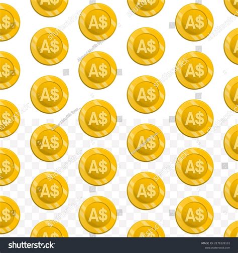 Pattern Australia Dollar Currency On Transparent Stock Vector (Royalty ...