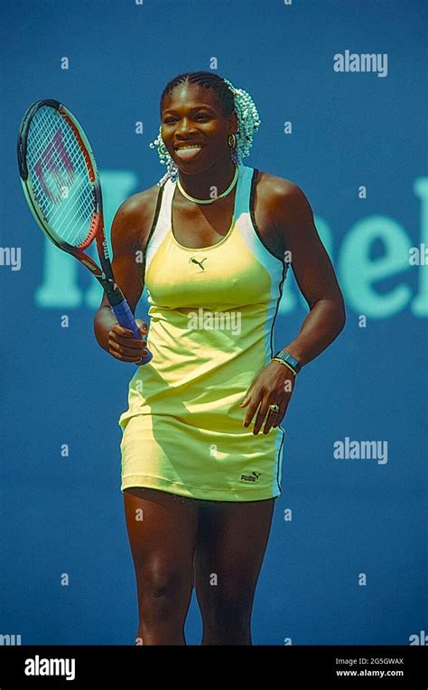 Serena Williams (USA) wins her first Grand Slam at the 1999 US Open Tennis Championship Stock ...