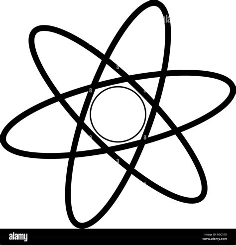 atom science symbol black and white Stock Vector Image & Art - Alamy