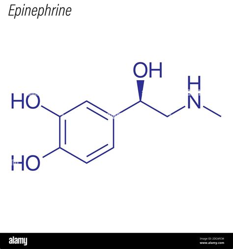 Skeletal formula of Epinephrine. Drug chemical molecule Stock Vector Image & Art - Alamy
