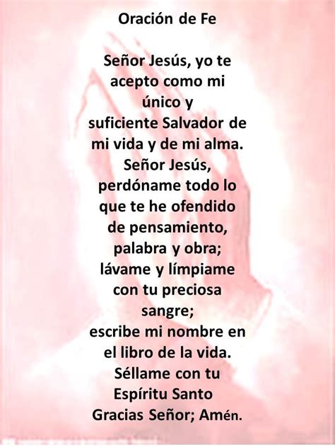 Oración de fe