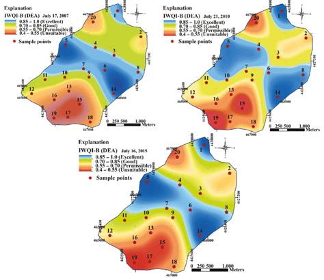 Spatial distribution maps of the irrigation water quality based on Data... | Download Scientific ...