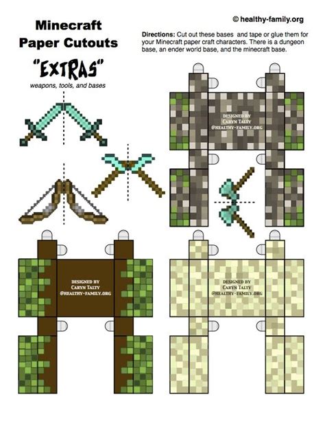 Minecraft+Papercraft+Templates | Paper crafts, Minecraft crafts, Minecraft