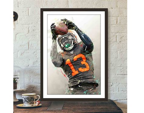 Odell Beckham Jr Poster Cleveland Browns Canvas Print | Etsy