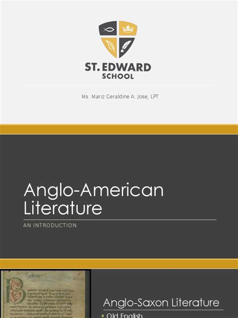 Anglo American Literature | PDF | English Literature | England