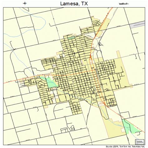 Lamesa Texas Street Map 4841164