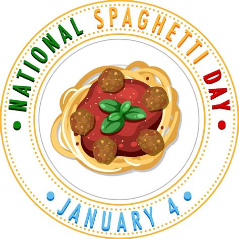 National Spaghetti Day Banner Design 13999606 Vector Art at Vecteezy