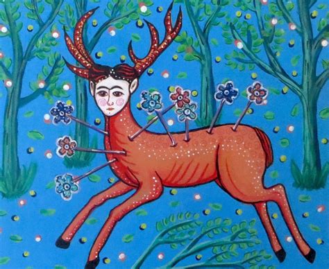 Frida Kahlo Tribute Wounded Deer Card