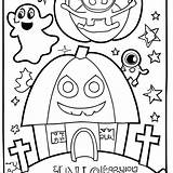 Cute Halloween Coloring Page For Kids · Creative Fabrica sketch template