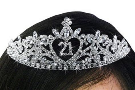 21st Birthday Rhinestone Tiara Crown - 21 Birthday Bling:Amazon:Everything Else | 21st birthday ...