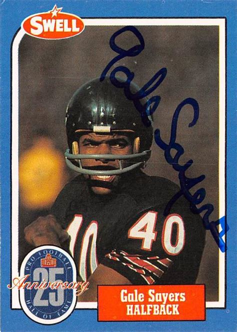 Gale Sayers autographed Football Card (Chicago Bears) 1988 Swell ...