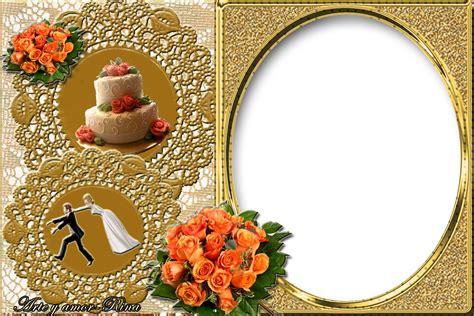 Imagenes de marcos para boda con Dorado - Imagui