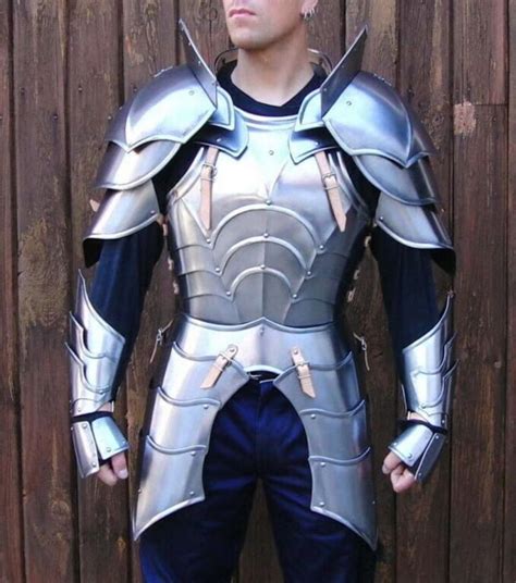 Medieval Steel Half Body Plated Armor Suit Cuirass & Pauldrons/Gauntlets/Tasset Belt Wearable ...