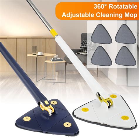 Lieonvis 360 Degree Rotatable Adjustable Cleaning Mop, Long Handle ...