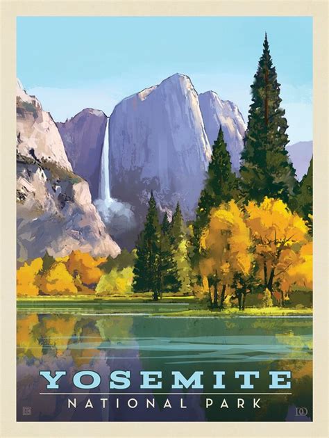 Yosemite National Park: Golden Vista | Anderson Design Group | Vintage national park posters ...