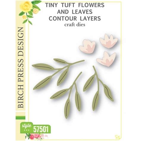 Tiny Tuft Flowers and Leaves Contour Layers - Teaspoon of Fun