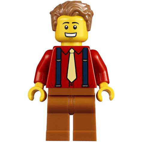 LEGO Man with Red Shirt and Suspenders Minifigure | Brick Owl - LEGO Marketplace