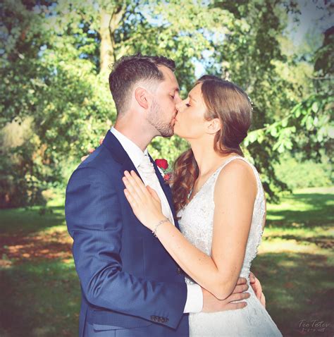 Bride and Groom kiss