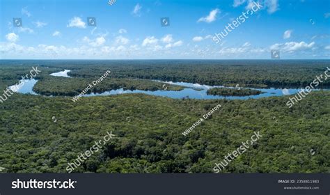 Drone Aerial View Amazon Rainforest Beautiful Stock Photo 2358811983 ...