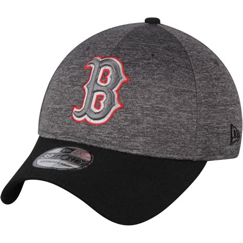 Men's Boston Red Sox New Era Heathered Gray/Black 39THIRTY Shadow Tech ...