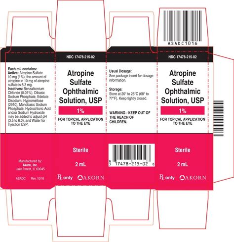 Atropine Ophthalmic Solution - FDA prescribing information, side effects and uses